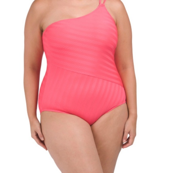 La Blanca Other - NWT La Blanca Plus Linea Costa one shoulder one piece swimsuit size 16W